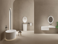 Раковина накладная ABBER Stein AS2603 белая матовая - Gidratop.ru изображение