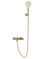 Смеситель для ванны с душем WONZON & WOGHAND STICK, Брашированное золото (WW-88639017- BG) - Gidratop.ru изображение