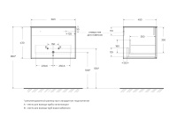 PORTOFINO Тумба подвесная под раковину с выдвижным ящиком, 55924 Bianco opaco, 60x46x43 - Gidratop.ru изображение