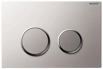 Клавиша Geberit Sigma Type 20 115.778.KN.1, рамка и кнопки: хром матовый, обод: хром глянцевый, двойной смыв