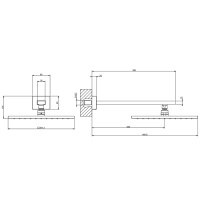 Gessi Rettangolo верхний душ для настенного крепления 300x300мм, цвет: Gold PVD - Gidratop.ru изображение