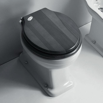 Унитаз 46х36.5см, c горизонтальным сливом, цвет: белый