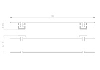 Стеклянная полка для ванной WONZON & WOGHAND ROMA, Бронза (WW-7227) - Gidratop.ru изображение