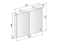 Зеркало-шкаф Keuco Royal Universe 12703 171301 80x75.2x14.3 см с подсветкой - Gidratop.ru изображение