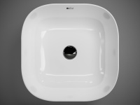 Умывальник чаша ELEMENT накладная прямоугольная 420x420x140mm - Gidratop.ru изображение