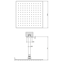 Gessi Emporio shower верхний душ потолочный, поворотная с шарниром, с защитой от известкового налёта, цвет: Black XL - Gidratop.ru изображение