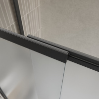 Душевая шторка на ванну BelBagno LUCE-VF-11-90/145-P-NERO - Gidratop.ru изображение