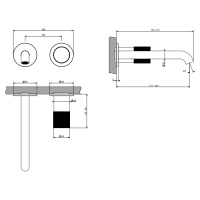 GESSI HABITO DIAMANTATO смеситель для раковины настенный встраиваемый, однорычажный, цвет Finox Brushed Nickel - Gidratop.ru изображение