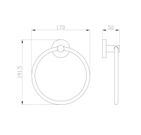 Кольцо для полотенец WONZON & WOGHAND EASY, Хром (WW-8113) - Gidratop.ru изображение