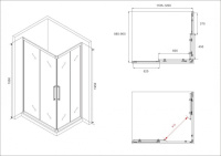 Душевой уголок ABBER Schwarzer Diamant AG02129MH - Gidratop.ru изображение