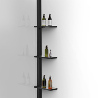 Душевая перегородка Walk-In VSW-1HWS120CLB, 1200*2000, черный матовый, стекло прозрачное - Gidratop.ru изображение