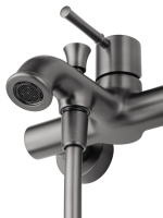 Смеситель для ванны с душем WONZON & WOGHAND TOR, Темный графит (WW-88037073-BGM) - Gidratop.ru изображение