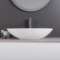 Раковина керамическая накладная, овальная BB1104 - Gidratop.ru изображение