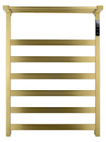 Полотенцесушитель электрический WONZON & WOGHAND FRANKFURT, Брашированное золото (WW-A1026-BG) - Gidratop.ru изображение