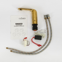 VAGUE-ELS-03-W0 Сенсорный смеситель для раковины, золото - Gidratop.ru изображение