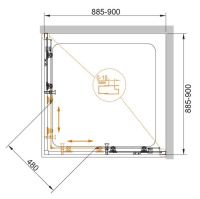 Душевой уголок CEZARES ECO-O-A-2-90-P-Cr - Gidratop.ru изображение