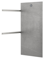 Полотенцесушитель электрический с каменной плитой Серый мрамор WONZON & WOGHAND STUTTGART, Брашированный никель (WW-A502-BR) - Gidratop.ru изображение