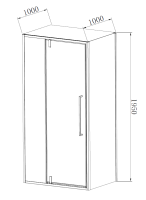 Душевой уголок Slim-N VSR-4SNP1012CL, 1200*1000, хром, стекло прозрачное - Gidratop.ru изображение