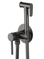 Смеситель с гигиеническим душем встраиваемый WONZON & WOGHAND STICK, Темный графит (WW- 88829902-BGM) - Gidratop.ru изображение