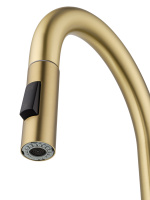 Смеситель для кухни с выдвижным изливом WONZON & WOGHAND, Брашированное золото (WW-A20782-BG) - Gidratop.ru изображение