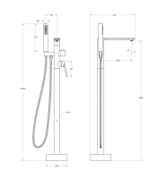 COMFORT-VDP-01 Напольный смеситель для ванны, хром - Gidratop.ru изображение