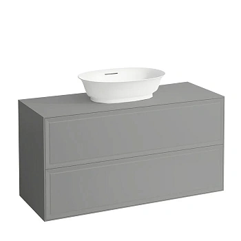 Тумба под раковину Laufen New Classic 117.5 х 45.5 х 60 см, 4.0602.2.085.627.1, подвесная, серый, отверстие посередине