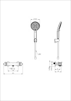 Смеситель для душа с термостатом WONZON & WOGHAND Strato, Хром (WW-B2048-A-CR) - Gidratop.ru изображение