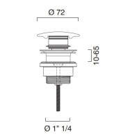 Catalano Слив для раковины с переливом, цвет белый глянцевый керамика - Gidratop.ru изображение