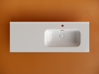 Раковина накладная мебельная CERAMICANOVA Element чаша справа с отверстием под смеситель 1210x465x180 мм цвет белый CN7006R - Gidratop.ru изображение