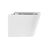 Унитаз подвесной безободковый BelBagno FLAY-R BB053CHR/BB870SC - Gidratop.ru изображение