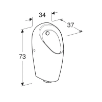 Писсуар Geberit Selva 116.082.00.1, со встроенным управлением, питание от сети - Gidratop.ru изображение