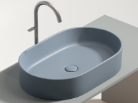 Умывальник чаша накладная овальная (цвет Серо-x - Gidratop.ru изображение