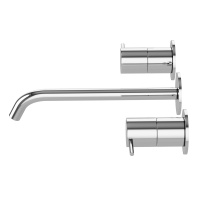 LEAF-BLI3L-20-L-01-W0 Смеситель для раковины встраиваемый на три отверстия, длина излива 20 см, исполнение Хром - Gidratop.ru изображение