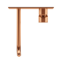 LEAF-BLI1-20-L-SS Смеситель для раковины встраиваемый, однорычажный, излив и ручка на единой площадке, длина излива 20 см, исполнение Sunset - Gidratop.ru изображение