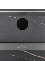 Полотенцесушитель электрический с каменной плитой Черный мрамор WONZON & WOGHAND STUTTGART, Темный графит (WW-A504-GM) - Gidratop.ru изображение