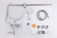 Душевая стойка ABBER Weiss Insel AF8016N с изливом, хром - Gidratop.ru изображение