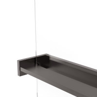 Душевая перегородка Walk-In VSW-1HR100CLGM, 1000*2000, вороненая сталь, стекло прозрачное - Gidratop.ru изображение