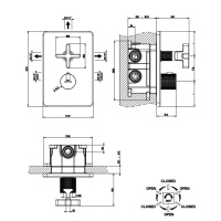 GESSI INCISO встраиваемый термостатический смеситель на 3 источника, резьба 1/2 (внешняя часть), цвет: золото - Gidratop.ru изображение