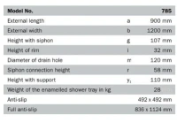 Поддон душевой Kaldewei Conoflat 4655.3000.0001 Mod 785-1 90 x 120 x h3,5 cм - Gidratop.ru изображение