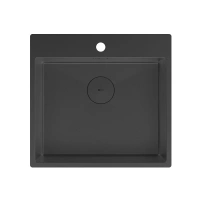 Кухонная мойка Lemark Janga 540 9932112, 54 см, PVD-покрытие, нержавеющая сталь, черный матовый - Gidratop.ru изображение