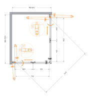 Душевой уголок CEZARES ECO-O-ASH-2-80/100-C-Cr - Gidratop.ru изображение