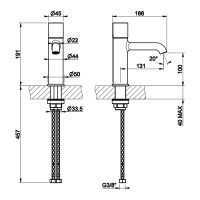 Gessi HABITO INTRECCIO смеситель для раковины, без донного клапана, цвет Brass Brushed PVD - Gidratop.ru изображение