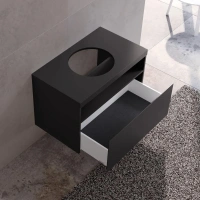 Тумба под раковину Keuco Stageline 32863970000, 80 см, 1 ящик, цвет вулканит матовый - Gidratop.ru изображение