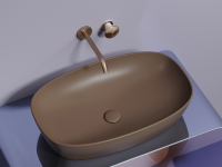 Умывальник чаша накладная овальная (цвет Темно-x - Gidratop.ru изображение