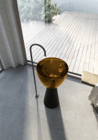 Раковина отдельностоящая прозрачная ABBER Kristall AT2703Black-Vesuvian черный/оливковый - Gidratop.ru изображение