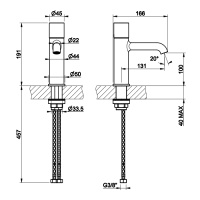 GESSI HABITO CESELLO смеситель для раковины без донного клапана, с соединительными шлангами, цвет хром - Gidratop.ru изображение