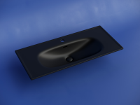 Раковина накладная CERAMICANOVA Sabo с отверстием под смеситель 1000x460x130 черный матовый - Gidratop.ru изображение