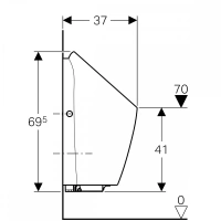 Писсуар Geberit Preda 116.075.00.1, для встроенного управления - Gidratop.ru изображение