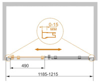 Душевая дверь CEZARES PRATICO-BF-1-120-C-Cr - Gidratop.ru изображение
