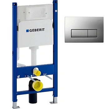 Инсталляция Geberit Duofix UP100 111.153.00.1 для унитаза с клавишей Delta 51 115.105.21.1